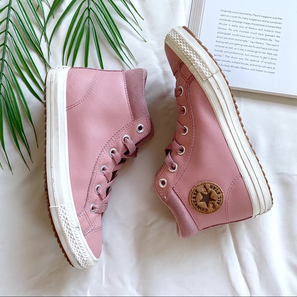 converse all star pink leather
